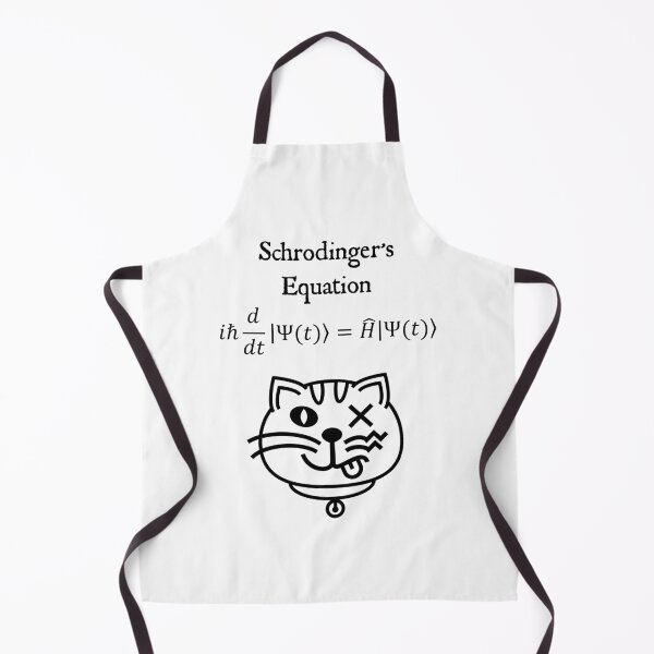 Item preview, Nerdy Vintage Schrodinger's Equation Math Science Teacher Black Text designed and sold by MathWare MathClips.