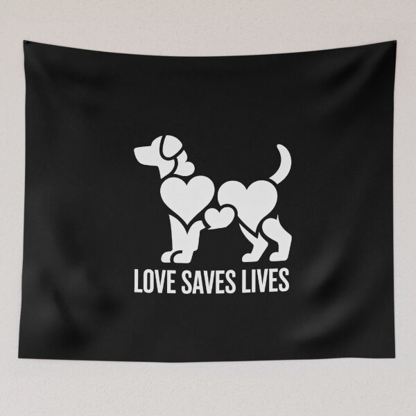 Item preview, Rescue Dog Adoption Tees - Love Saves Lives Modern Design designed and sold by Reichcorp.