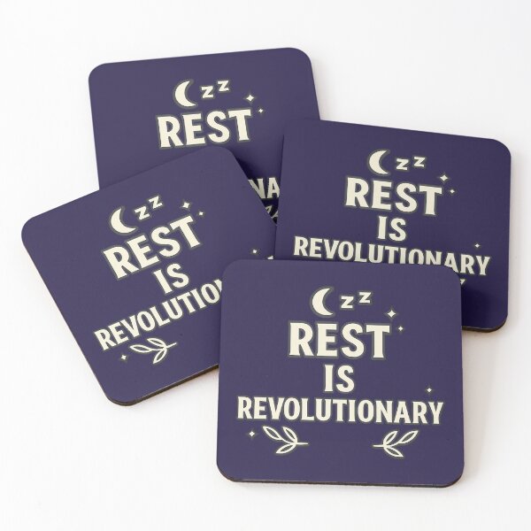 Item preview, Rest Is Revolutionary Glowing Quote designed and sold by PunchDrop.
