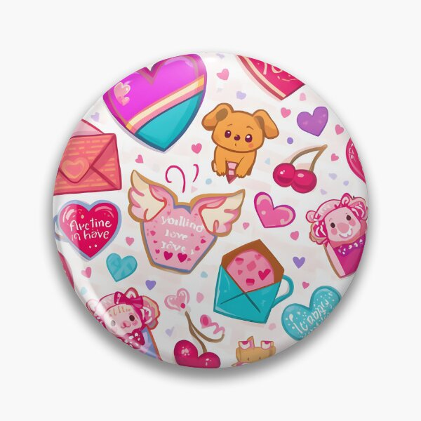 Item preview, Vibrant Kawaii Valentine's Day Seamless Pattern with Hearts and Cute Bears designed and sold by MoonlitDoodles1.