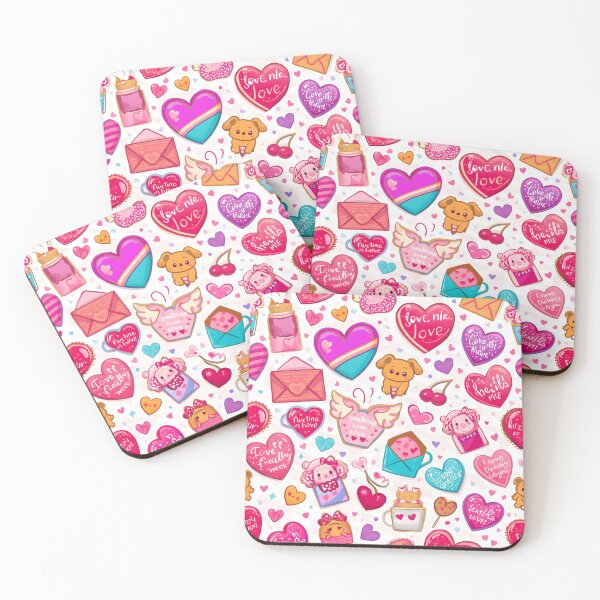 Item preview, Vibrant Kawaii Valentine's Day Seamless Pattern with Hearts and Cute Bears designed and sold by MoonlitDoodles1.