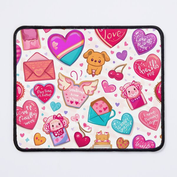 Item preview, Vibrant Kawaii Valentine's Day Seamless Pattern with Hearts and Cute Bears designed and sold by MoonlitDoodles1.