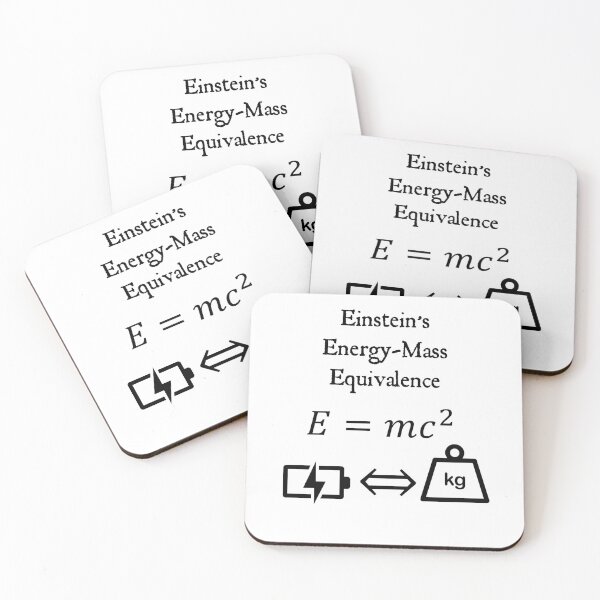 Item preview, Nerdy Vintage Einstein's Energy Mass Equivalence Math Science Teacher Black Text designed and sold by MathWare MathClips.