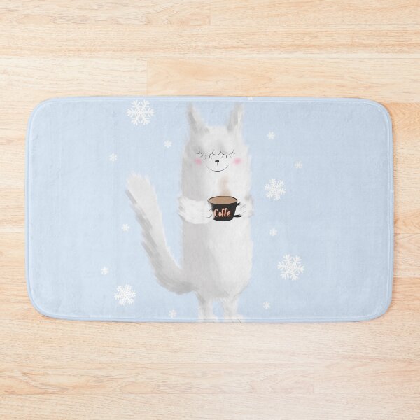 Item preview, white winter cat designed and sold by LiudmylaMaika.