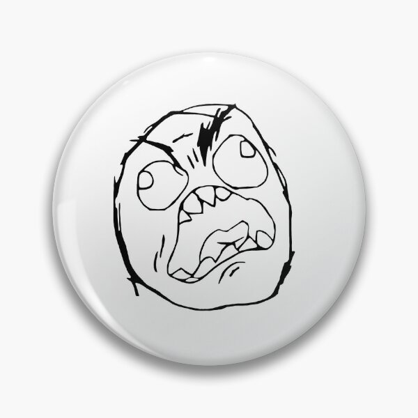 Item preview, Angry Face Meme – Black Doodle Expression Drawing designed and sold by EmeraldeaDesign.