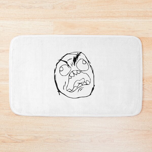 Item preview, Angry Face Meme – Black Doodle Expression Drawing designed and sold by EmeraldeaDesign.