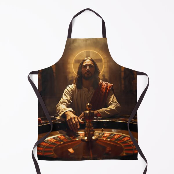 Item preview, Divine Gamble – Jesus at the Roulette of Fate designed and sold by OrbitTrend.
