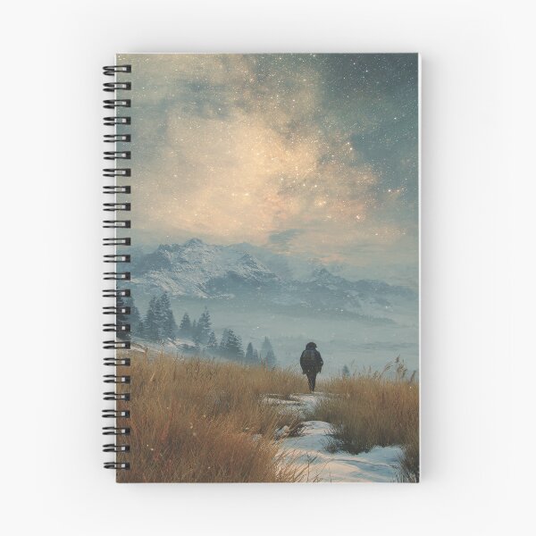 Item preview, Cosmic Wilderness Solitude | Milky Way Mountain Trail Adventure Art designed and sold by MetroEnvision.