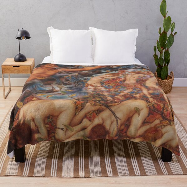 Item preview, Boreas and the Fallen Leaves - Evelyn de Morgan designed and sold by forgottenbeauty.