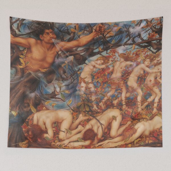 Item preview, Boreas and the Fallen Leaves - Evelyn de Morgan designed and sold by forgottenbeauty.