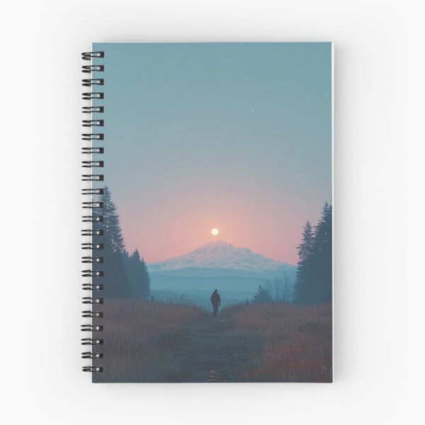 Item preview, Mountain Solitude Pink Sunset Lake | Tranquil Nature Aesthetic Landscape Painting designed and sold by MetroEnvision.