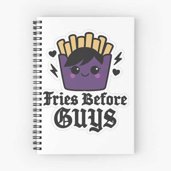 Aperçu de l'œuvre Fries Before Guys – Gothic Emo Kawaii Fries Design créée et vendue par CherrylCreation.