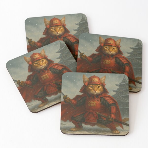 Item preview, “Six Coins of Honor: The Red Samurai Cat” designed and sold by ポチDX.