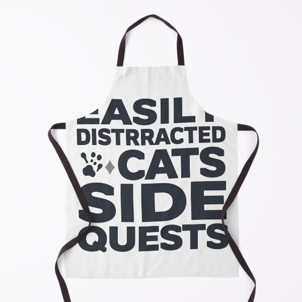 Item preview, Easily Distracted by Cats Side Quests T‑Shirt – Funny Gamer Cat Lover Tee, RPG Side Quest Humor, Nerdy Feline Gift​​ designed and sold by GAIDREDA.