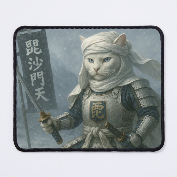 Item preview, Blade of Bishamonten: The Snowfield Samurai Cat designed and sold by ポチDX.
