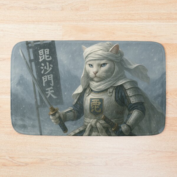 Item preview, Blade of Bishamonten: The Snowfield Samurai Cat designed and sold by ポチDX.