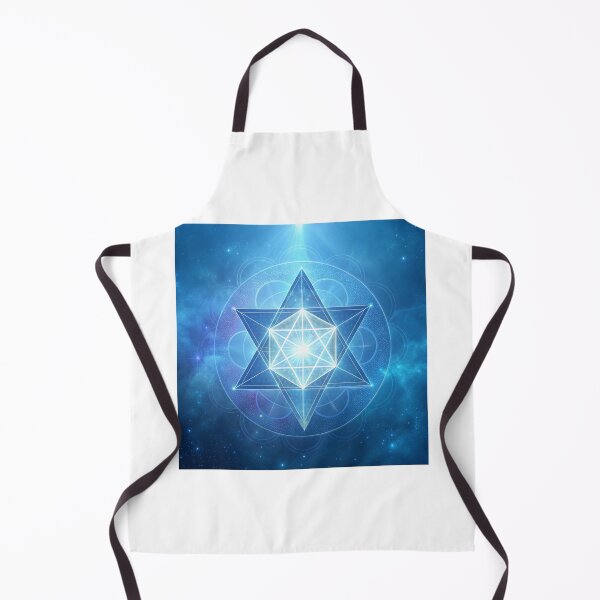 Item preview, Sacred Merkaba star floating in cosmic blue mist  designed and sold by Lucky 777.
