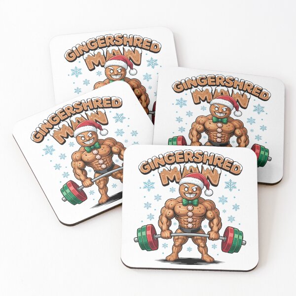 Item preview, Gingershred Man Funny Christmas Gym Lifting Gingerbread Man Design designed and sold by Eh Plus Designs.