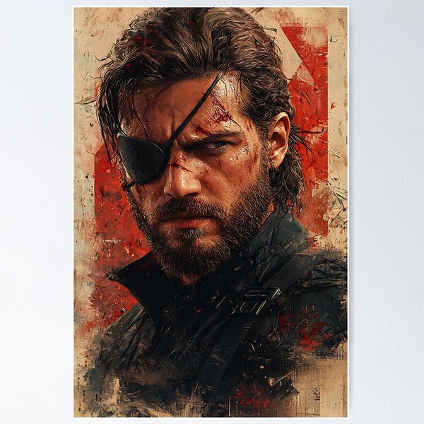 Item preview, Iconic Tactical Soldier Grunge Portrait | Movie Poster Style Military Anime Art designed and sold by MetroEnvision.