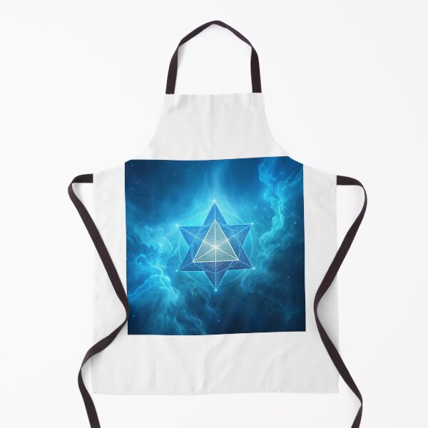 Item preview, Sacred Merkaba star floating in cosmic blue mist  designed and sold by Lucky 777.