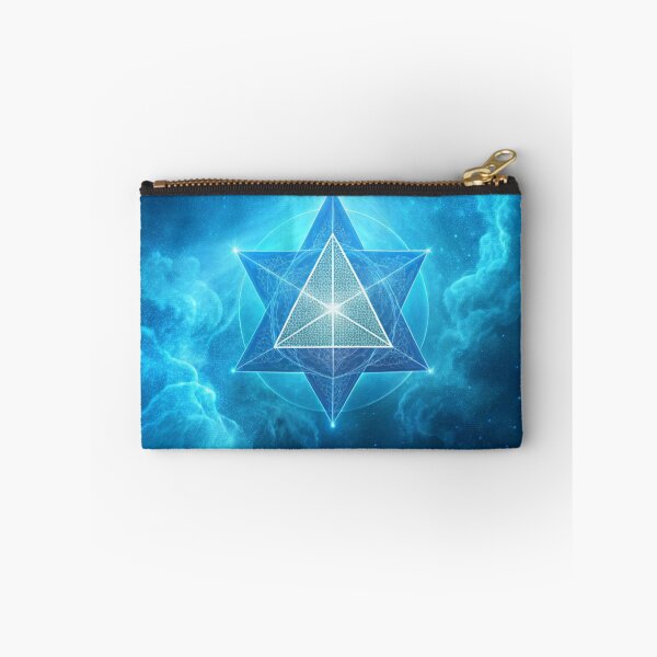 Item preview, Sacred Merkaba star floating in cosmic blue mist  designed and sold by Lucky 777.