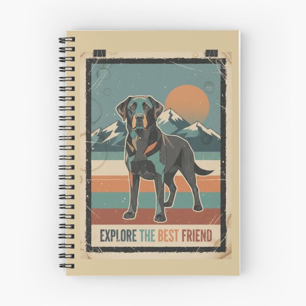 Item preview, Labrador Negro Geométrico Montaña Cartel Retro designed and sold by bsbd-action.