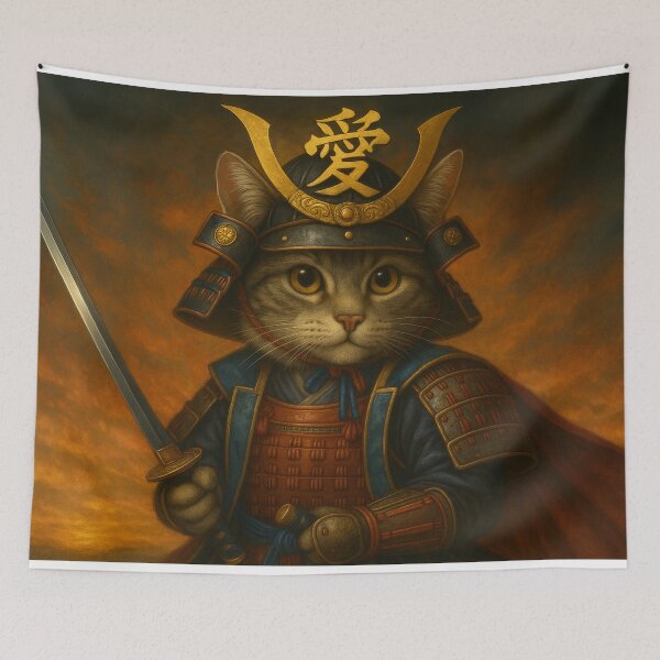 Item preview, Cat Samurai of Love and Honor designed and sold by ポチDX.