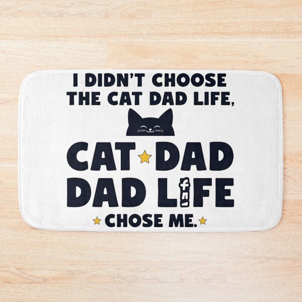 Item preview, I Didn’t Choose the Cat Dad Life — The Cat Dad Life Chose Me T‑Shirt – Funny Fur Papa Tee, Proud Cat Father Gift, Men’s Minimal Typography designed and sold by GAIDREDA.