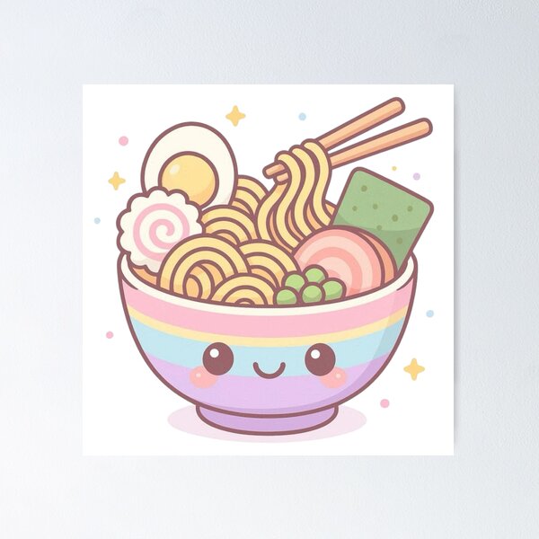 Item preview, Cute Kawaii Ramen Bowl – Adorable Anime Manga Noodle Lover Design designed and sold by Sugar Wisdom .