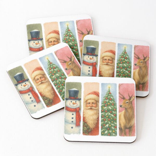 Item preview, Classic Christmas Holiday Characters Watercolor Illustration designed and sold by ArtfulWeave.