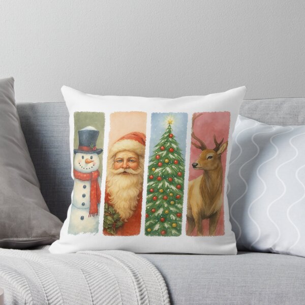 Item preview, Classic Christmas Holiday Characters Watercolor Illustration designed and sold by ArtfulWeave.
