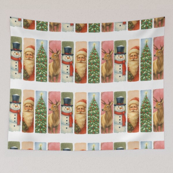 Item preview, Classic Christmas Holiday Characters Watercolor Illustration designed and sold by ArtfulWeave.
