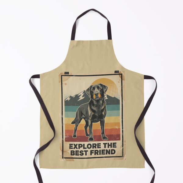 Item preview, Labrador Negro Low Poly Cartel Retro Montaña designed and sold by bsbd-action.