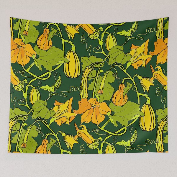 Item preview, cucurbits - trailing pumpkin vines designed and sold by kobyakov.
