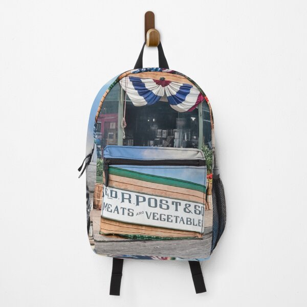 Item preview, Vintage Produce & Radio Stores with Patriotic Decor and Classic Car designed and sold by plugsnpixels.