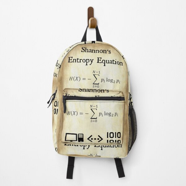 Item preview, Nerdy Vintage Shannon's Entropy Equation Math Science Teacher Black Text Parchment designed and sold by MathWare MathClips.