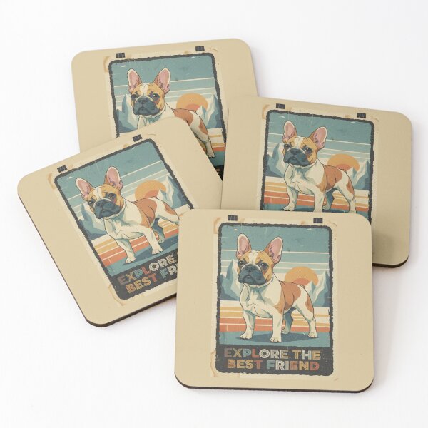 Item preview, Bulldog Francés Aventura Montaña Cartel Retro designed and sold by bsbd-action.