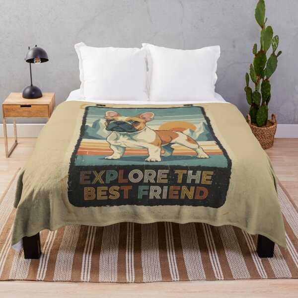 Item preview, Bulldog Francés Aventura Montaña Cartel Retro designed and sold by bsbd-action.