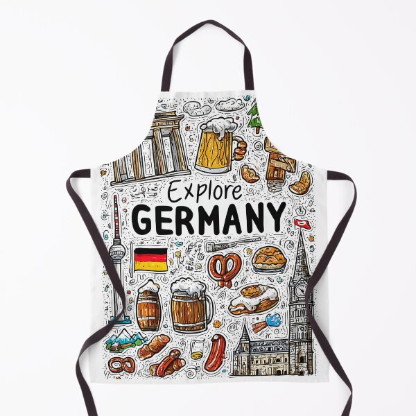 Item preview, Explore Germany – Hand-Drawn Travel Collage designed and sold by MissSparklesAI.