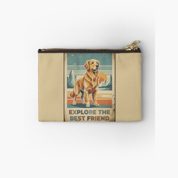 Item preview, Golden Retriever Feliz Montaña Cartel Viaje Retro designed and sold by bsbd-action.