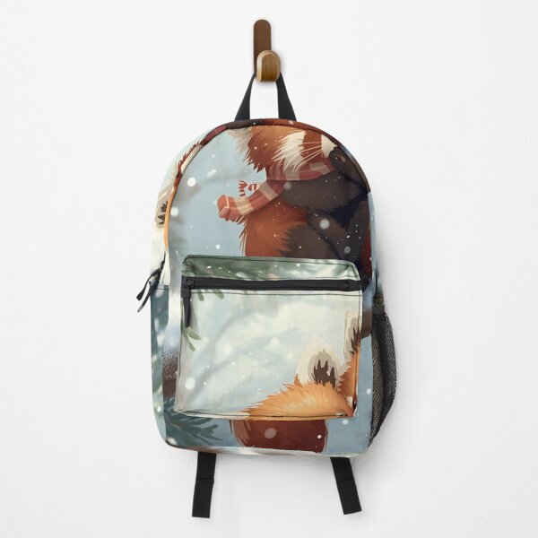 Item preview, Red Panda Love in a Snowy Pine Forest designed and sold by WildlifeWhimsy.