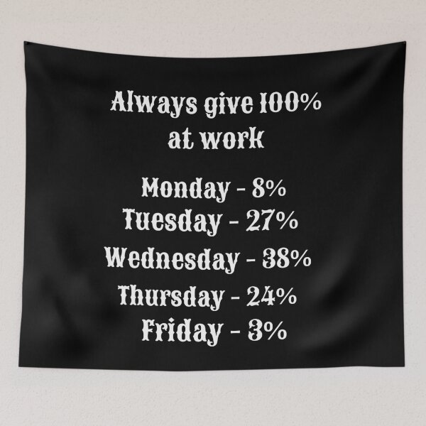 Item preview, Always Give 100% at Work – Funny Office Humor Quote designed and sold by AnaPixMar.