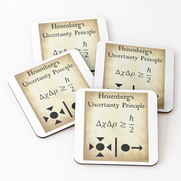 Item preview, Nerdy Vintage Heisenberg's Uncertainty Principle Math Science Teacher Black Text Parchment designed and sold by MathWare MathClips.