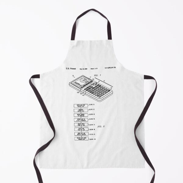 Item preview, Nerdy Vintage Graphing Calculator Patent Math Science Teacher Black Text designed and sold by MathWare MathClips.