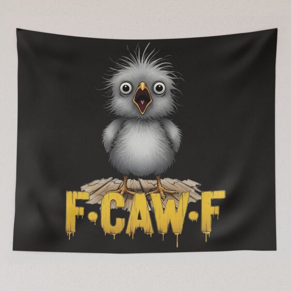 Item preview, Cute Angry Bird Pun “F- CAW- F” Funny Cartoon Chick T-Shirt Design designed and sold by fluxwear2025.