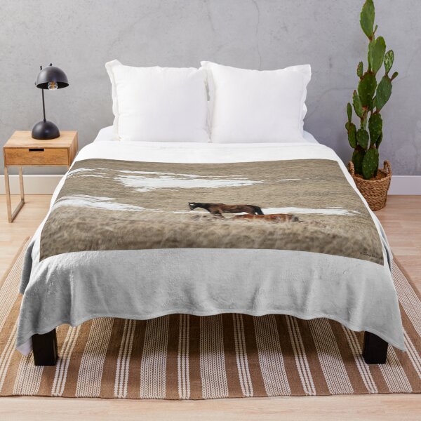 Item preview, Horses in a Dry Field with Patches of Snow designed and sold by Vivar Photo.