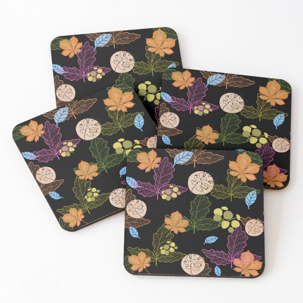 Item preview, Neon Autumn Leaves & Berries designed and sold by Khadigadesings.