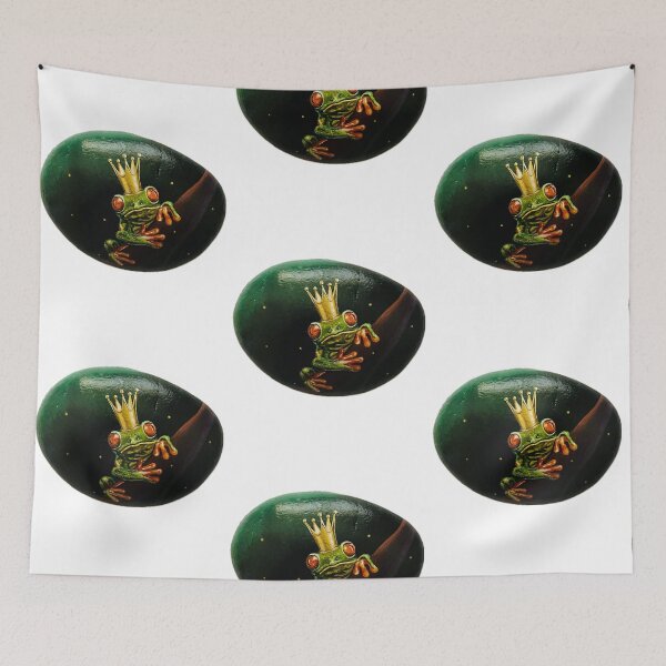 Item preview, Hand-Painted Acrylic Frog Prince Art Print Whimsical Mini Acrylic Stone designed and sold by Boski22.
