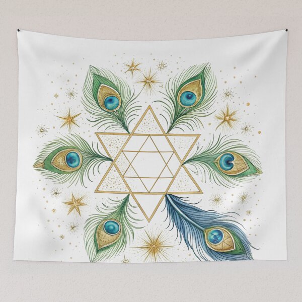 Item preview, Peacock tails transforming into Merkaba designed and sold by Lucky 777.