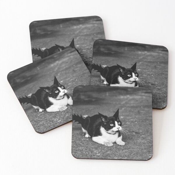 Item preview, Dragon Cat – Mythical Mischief in Monochrome designed and sold by bybeck00.